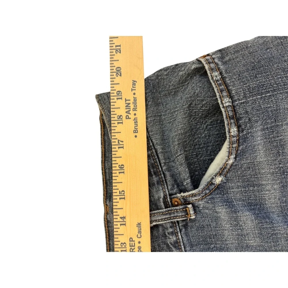 Levis 559 Relaxed‎ Straight Jeans Mens 40x32 Blue Medium Wash Distressed Denim